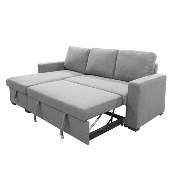 ALLISON Sectional Sofa Reversible Chaise with Pull-Out bed